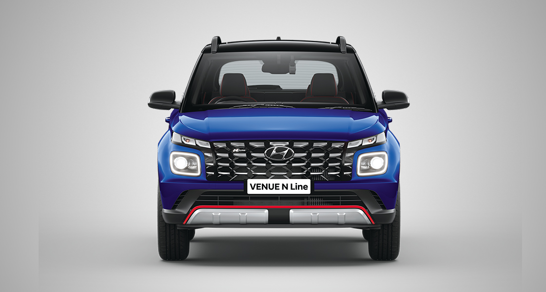 Front side of Hyundai Venue N Line Car