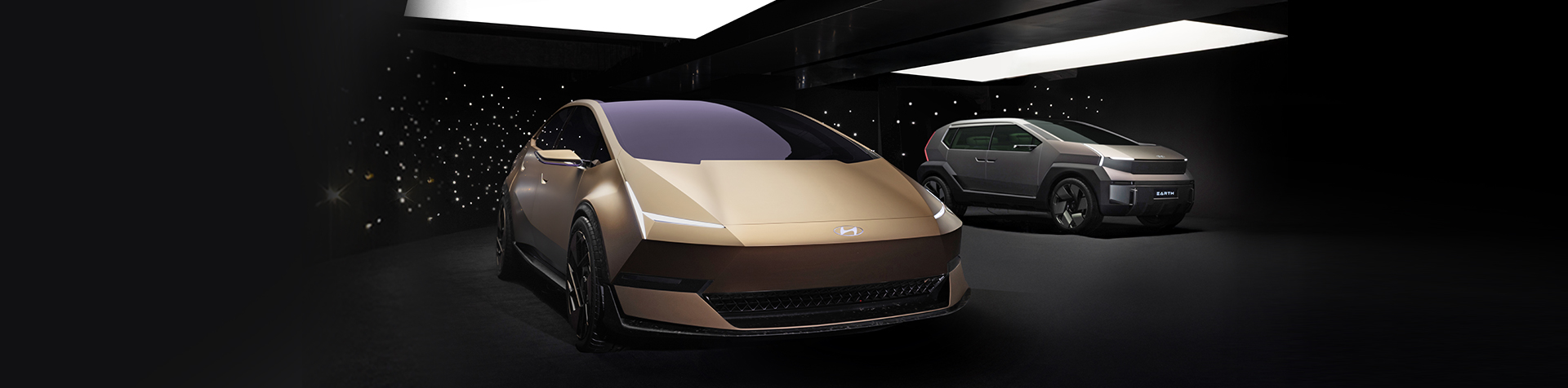 VENUS Concept and EARTH Concept Vehicles Displayed at the Event Venue