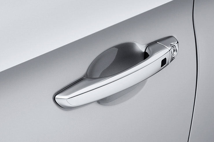 Chromed door handles