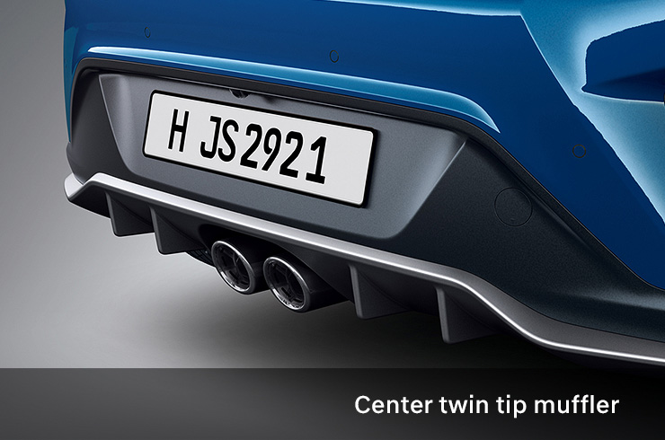 Center twin tip muffler