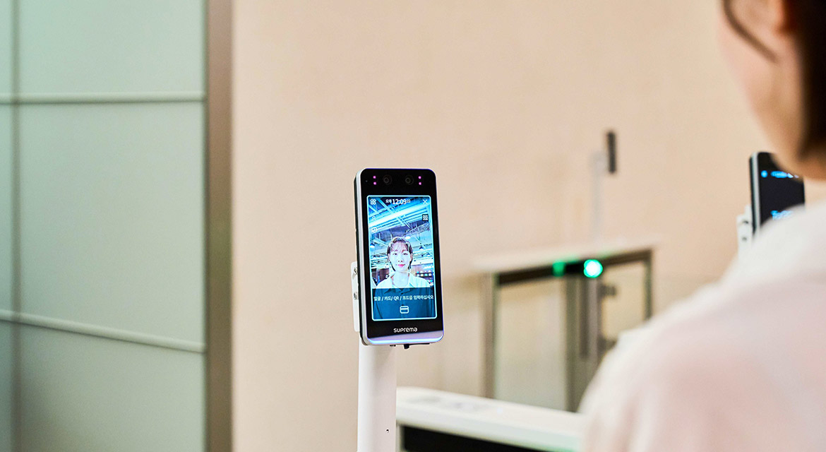 Entrance to the smart building is by AI facial recognition