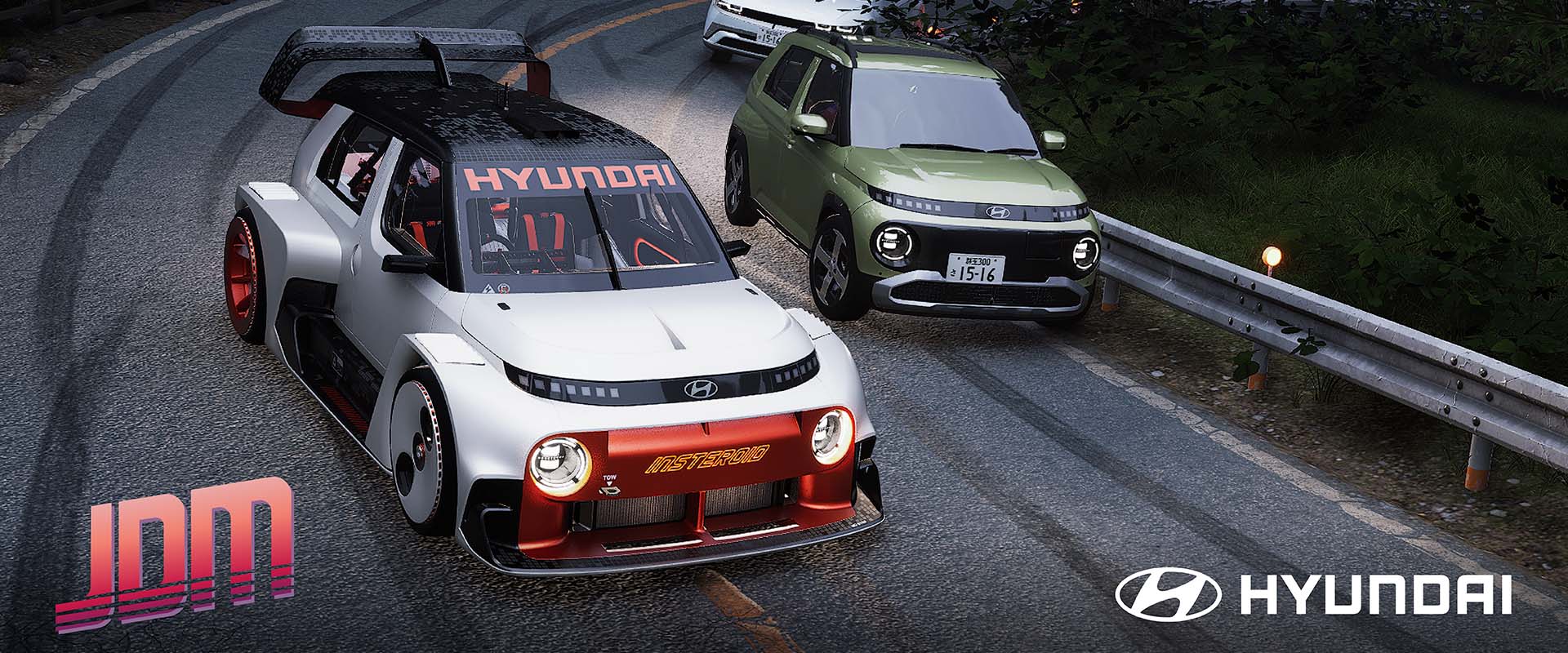 Hyundai Motor Company is debuting its cutting-edge electric concept vehicle, INSTEROID, in the drift racing game JDM: Japanese Drift Master.