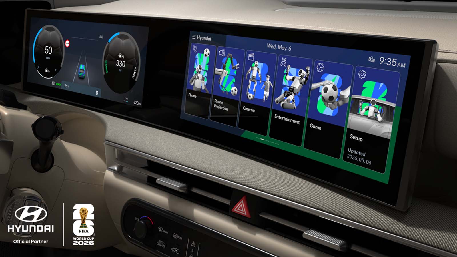 Hyundai Motor Company launched an exclusive in-vehicle display theme to celebrate the upcoming FIFA World Cup 2026™