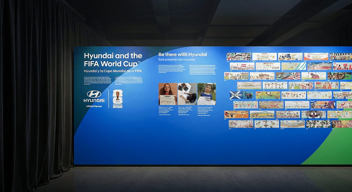 Rendered view of the FIFA Museum exhibition space (Hyundai Motor-sponsored heritage exhibits)